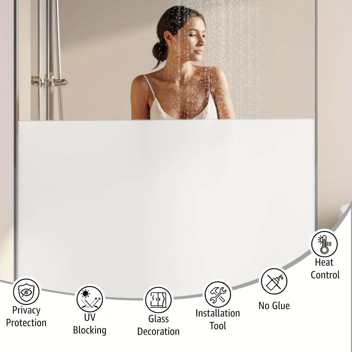 Tinted Window Film - White Frosted Privacy Window Film Static